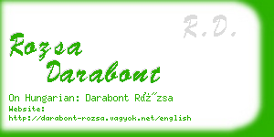 rozsa darabont business card